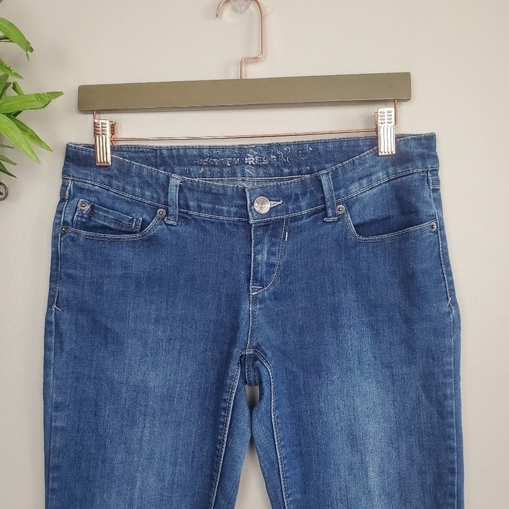 Express 6 Vintage Low Rise Skinny Medium Wash Jegging stretch Jeans Y2K - Picture 5 of 15